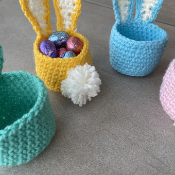 Crochet Easter Bunny Egg Cup