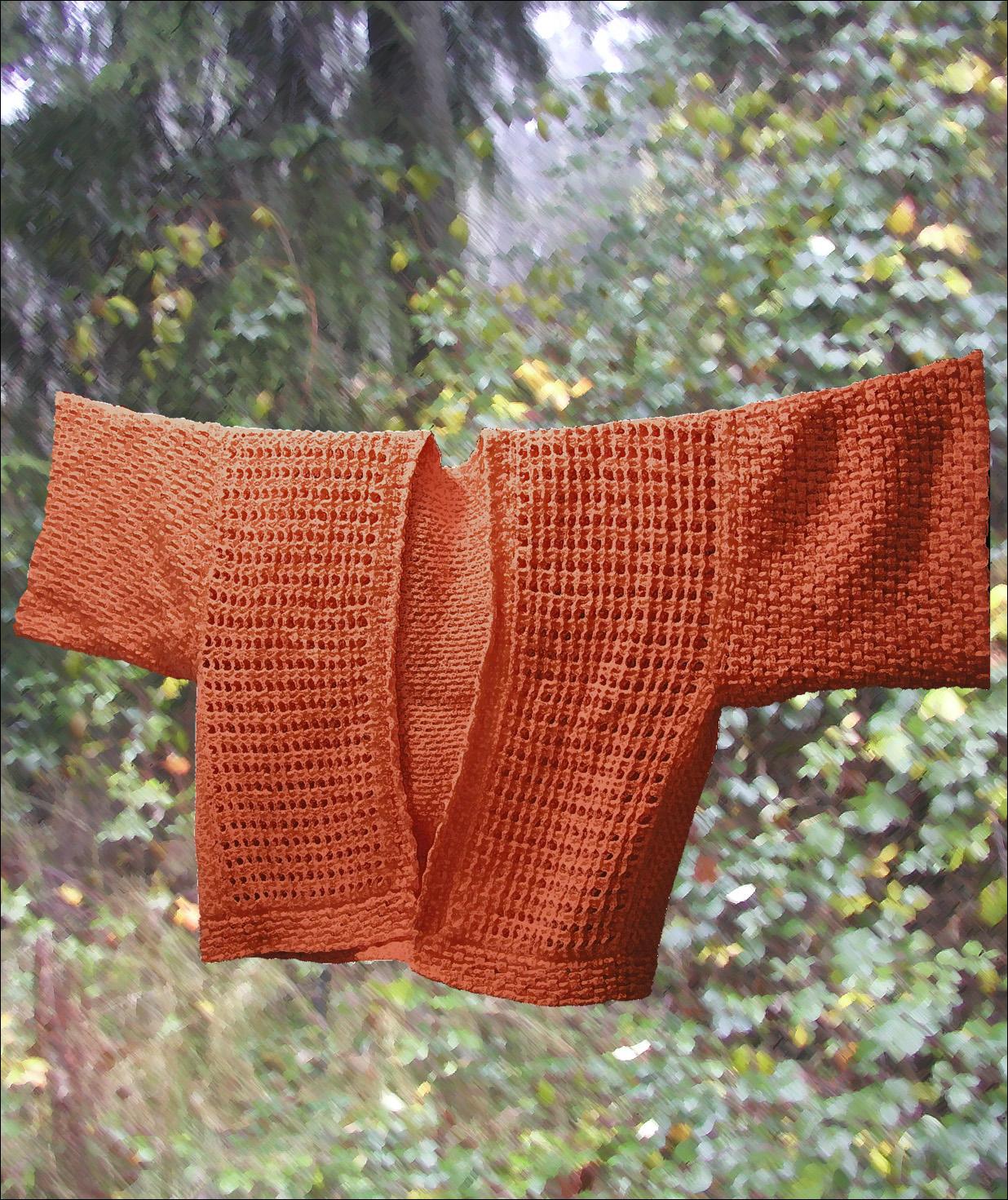 Basketweave Boxed Cardigan in Tunisian (Afghan) Crochet