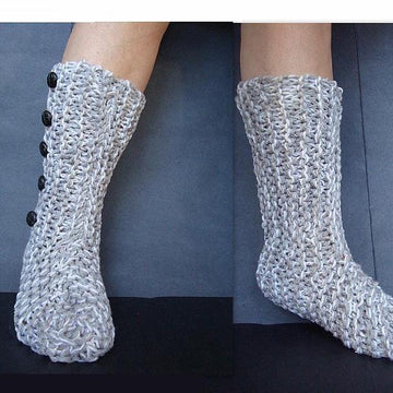 371, KNITTED WOOLY BOOT SLIPPERS, newborn to adult