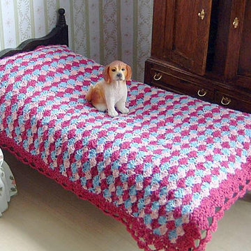 1:12th scale Tri-colour bedspread