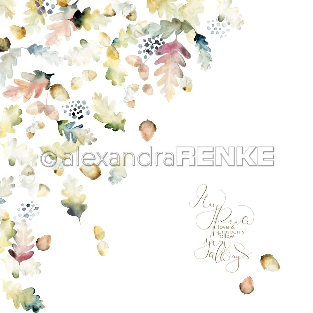 Alexandra Renke Christmas Floral Design Paper 12"X12" 25/Pkg - International Acorns