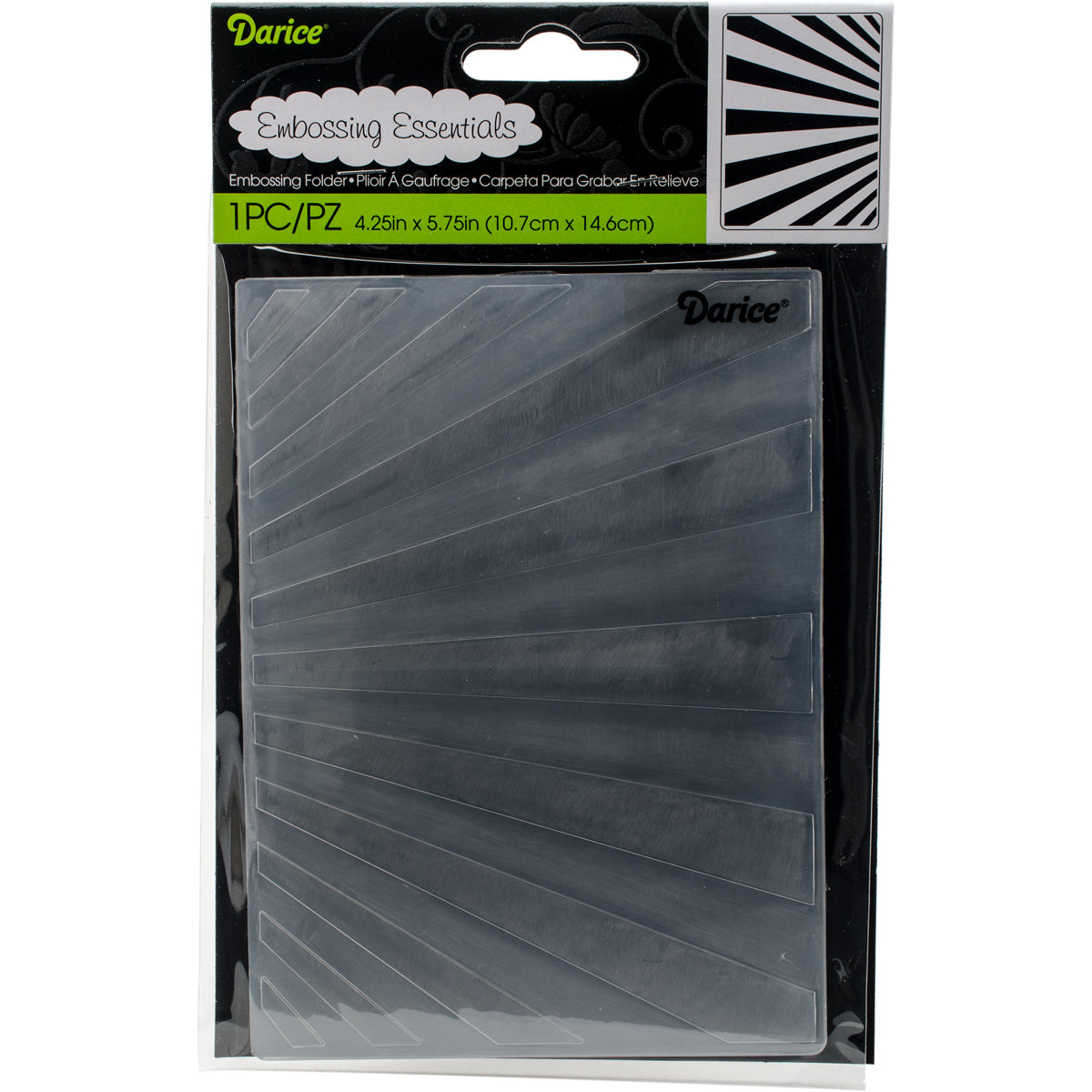 Darice Background Embossing Folder 4.25"X5.75" - Sunrays