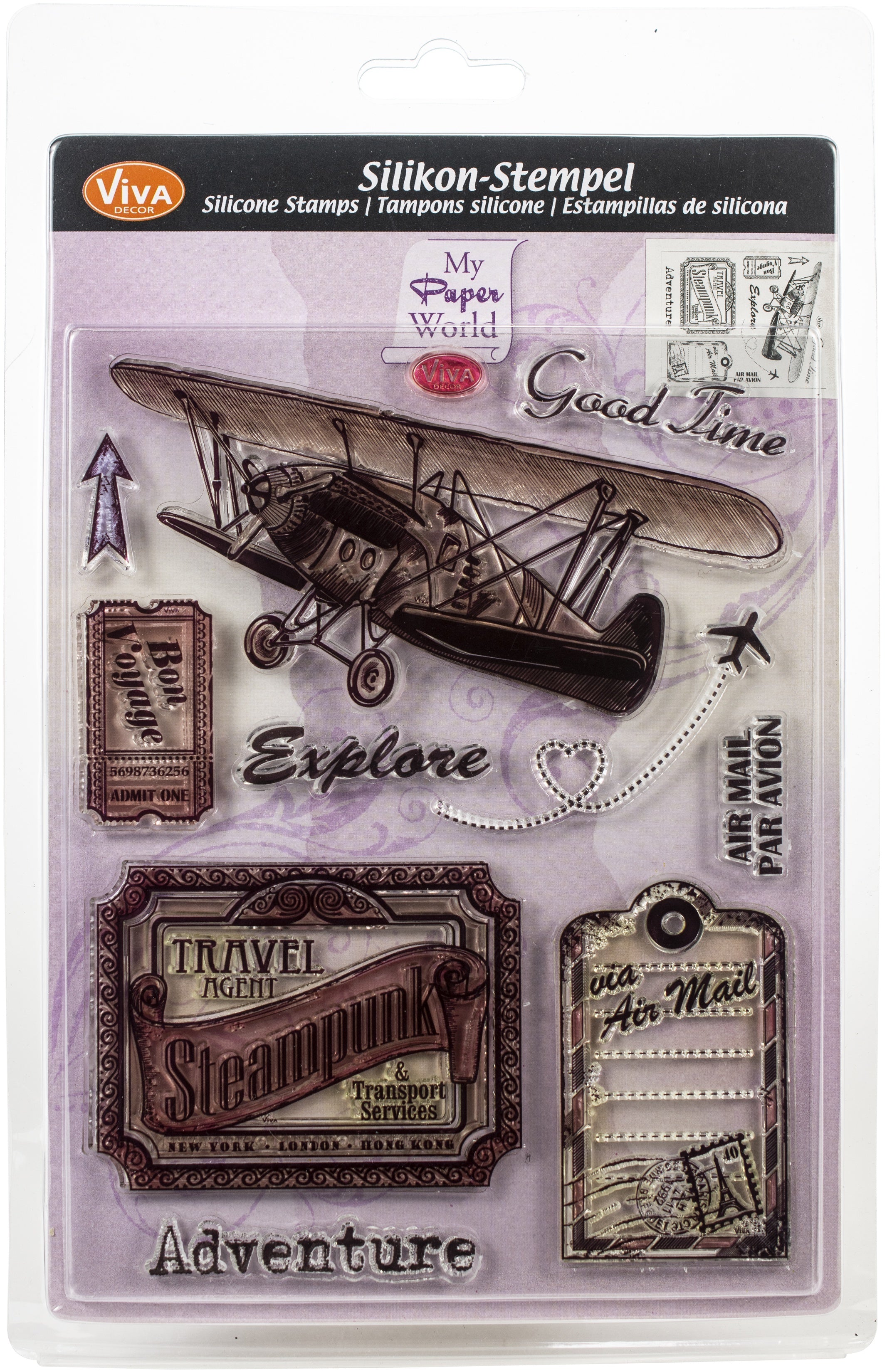 Viva Decor Clear Stamp Set 14cmX18cm - Adventure