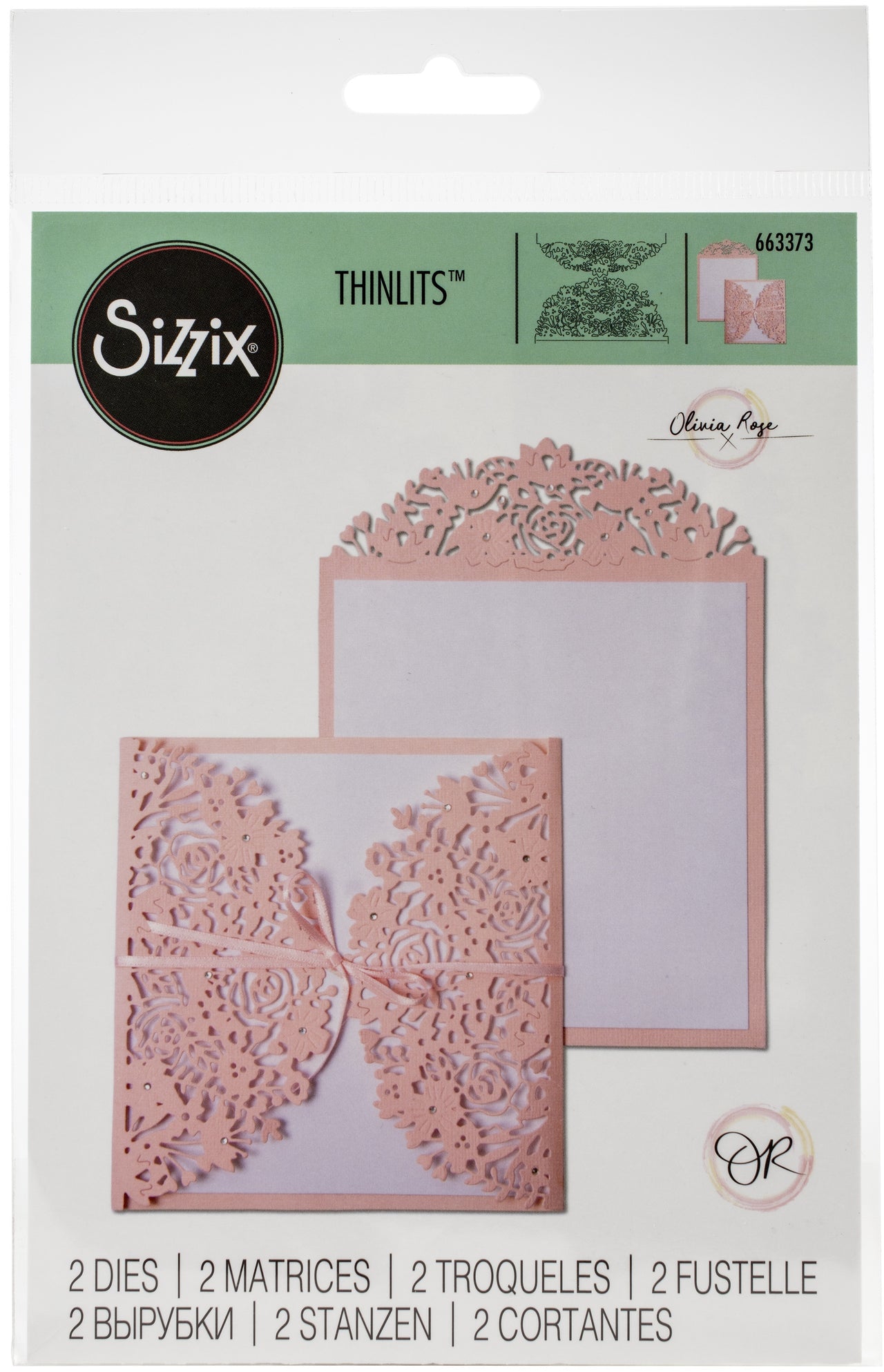 Sizzix Thinlits Dies By Olivia Rose 2/Pkg - Floral Edges