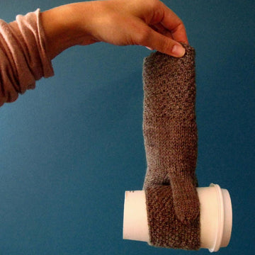 Mittens with Snap-On Coffee Sleeve