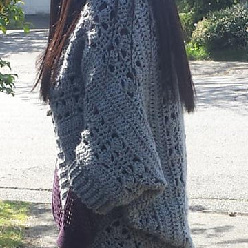 Airy Blocks Ribbed Crochet Shrug