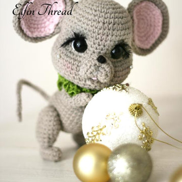 Marichi, the Chibi Christmas Mouse Amigurumi