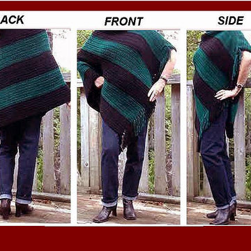 601 ASYMMETRICAL SHAWL, S to XXXXL