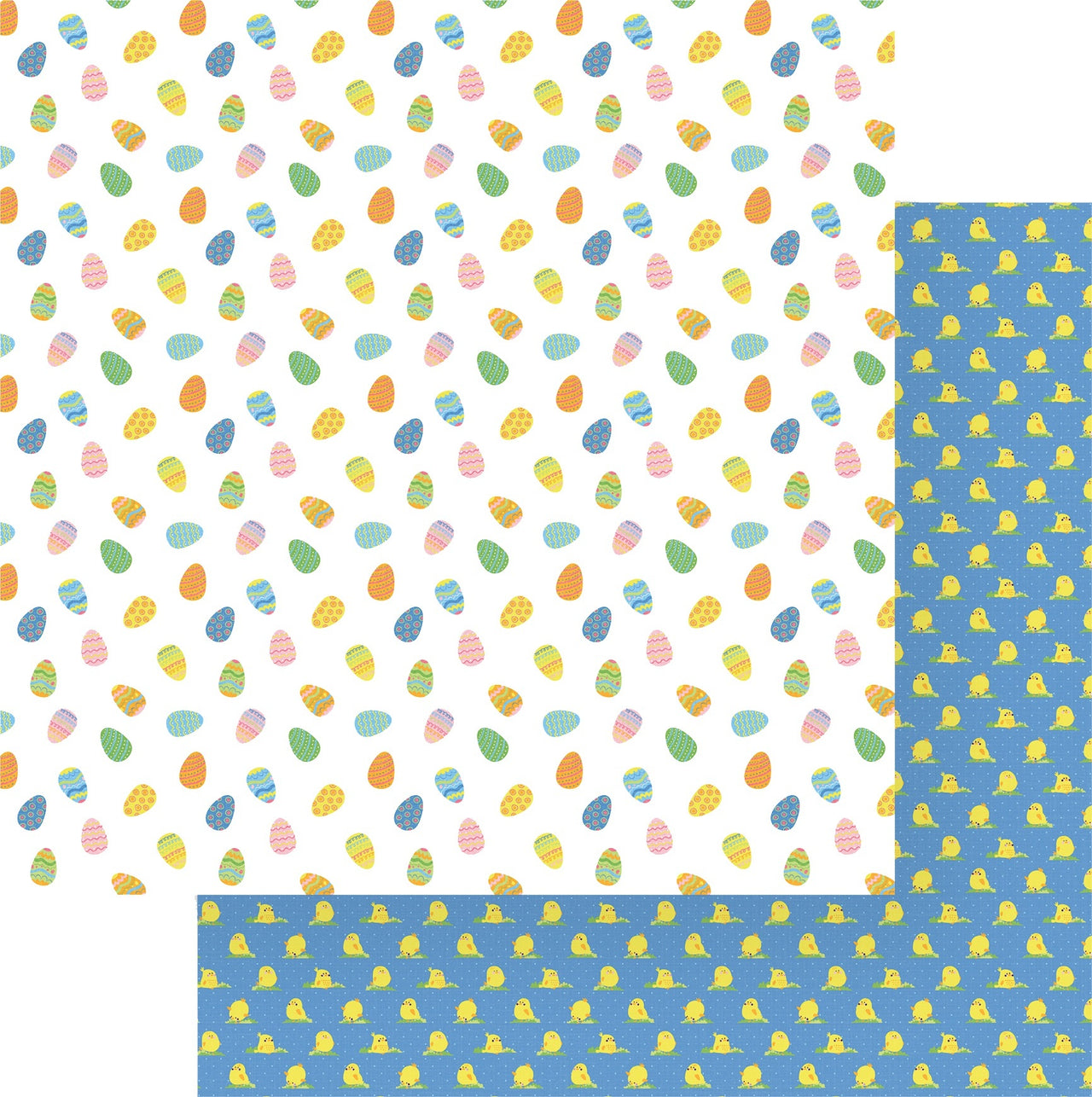 Photoplay Paper Easter Wishes Double-Sided Cardstock 12"X12" 25/Pkg - Egg Hunt