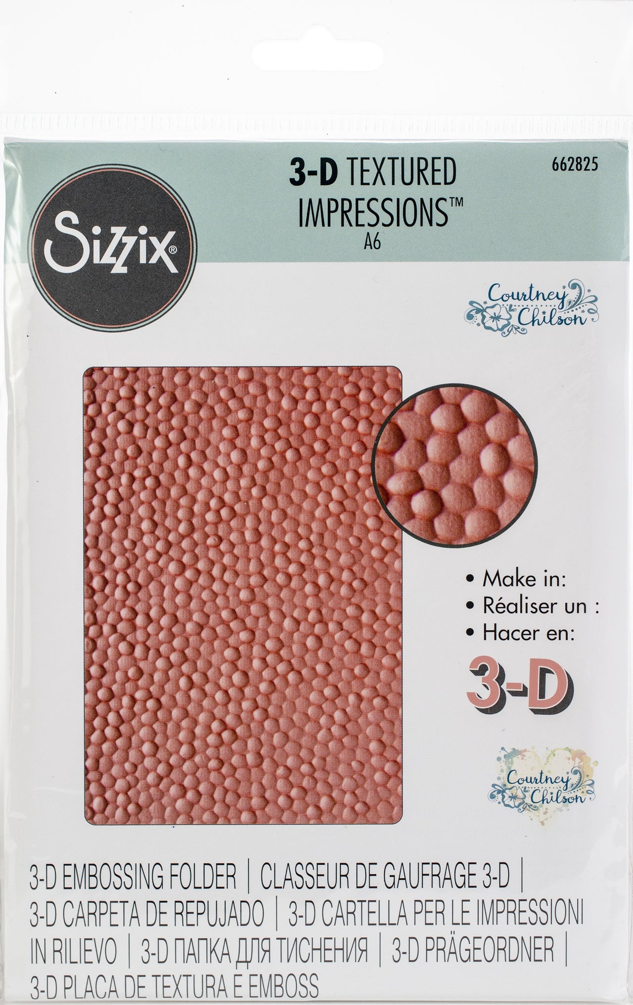 Sizzix 3D Textured Impressions Embossing Folder By Courtney - Cobblestone
