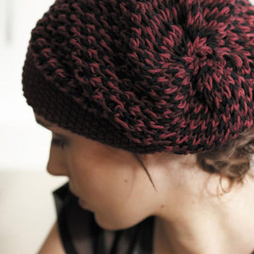 Large Beanie and Lace Hat