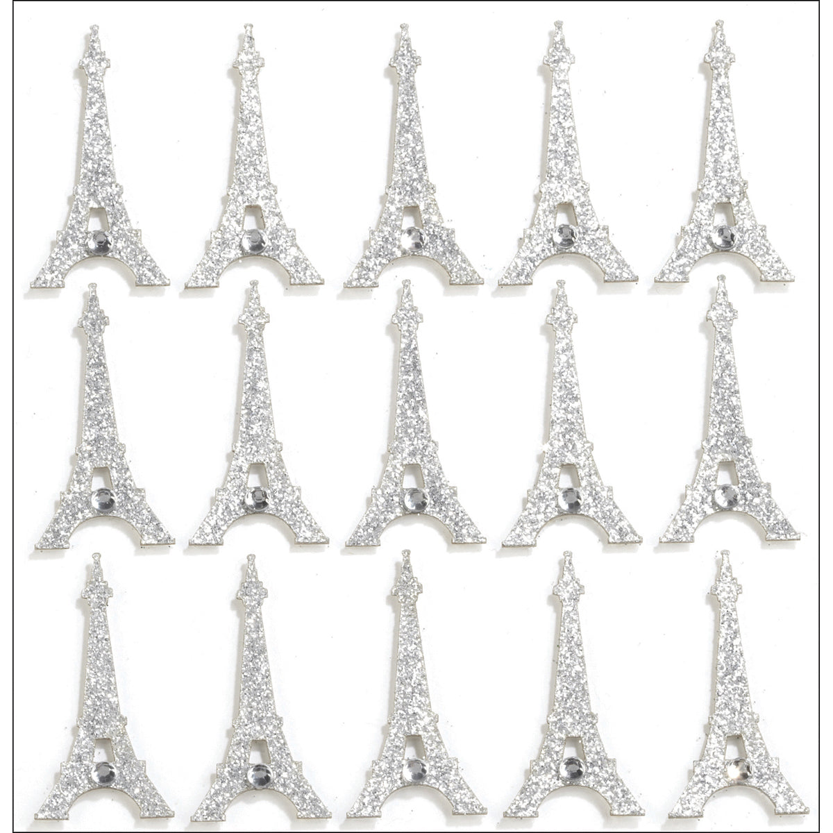 Jolee's Cabochon Dimensional Repeat Stickers - Eiffel Towers