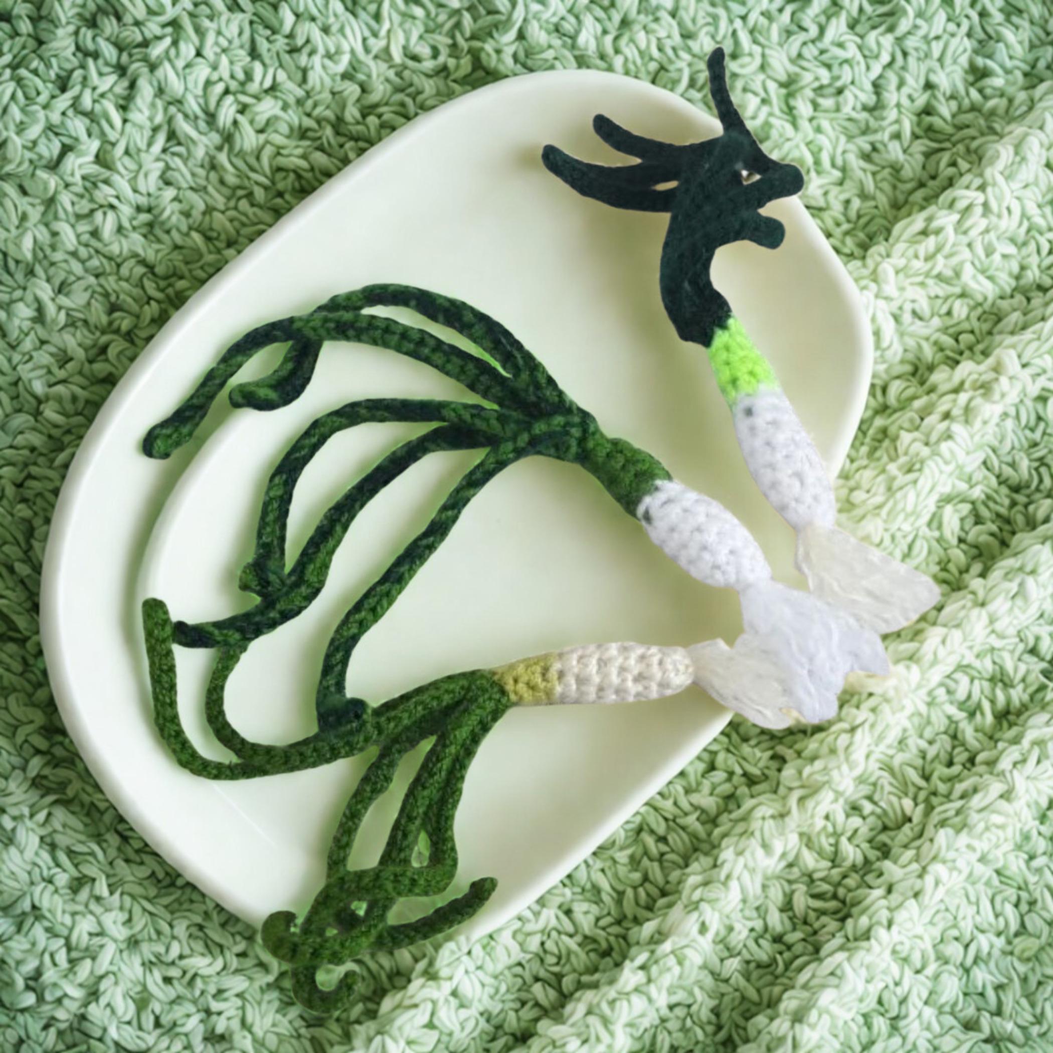 Green Onion Crochet Food: Miniature Vegetable Crochet Pattern (PDF)