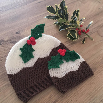 Christmas Pudding & Holly Hat