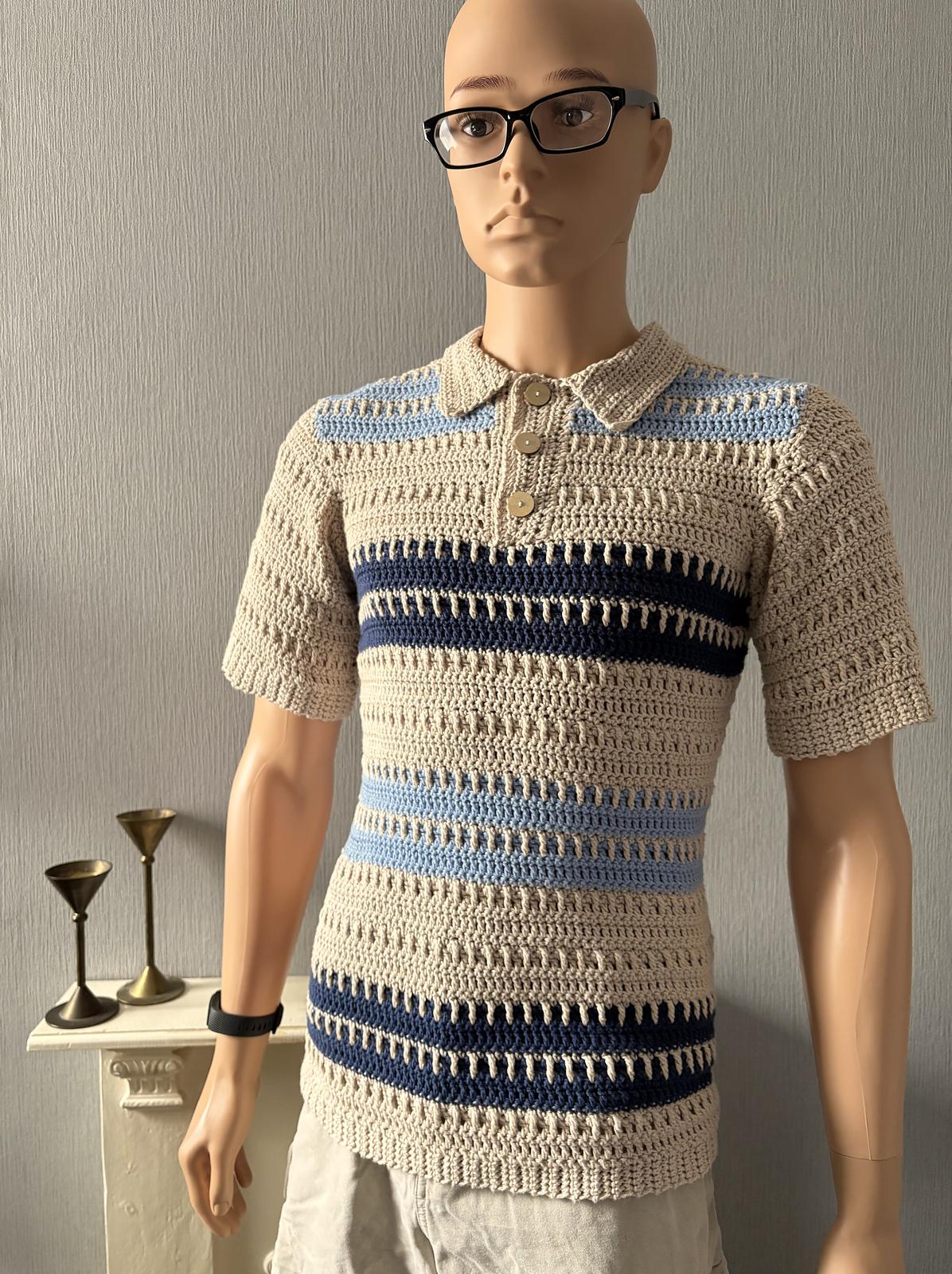 Textured Stripe Polo Shirt