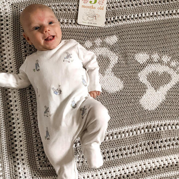 Footprint Baby Blanket