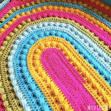 Lollipop Rainbow Blanket by Melu Crochet