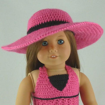 Wide Brim Sunhat - 18" American Girl Doll