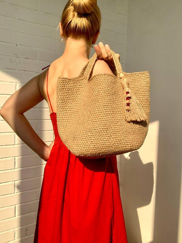 Crochet Jute Tote Bag Pattern: Eco-Friendly Beach Bag