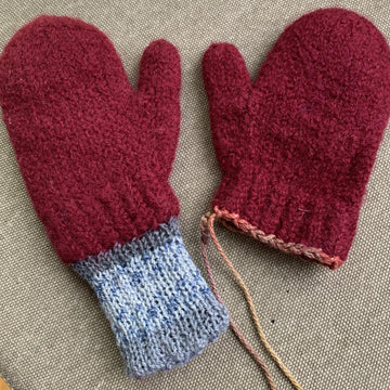 Felted Mittens with Liner