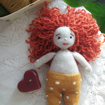 Doll Knitting Pattern - Knitted Doll Caramel