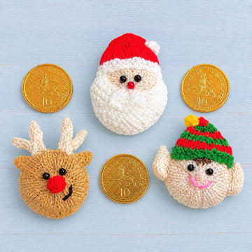 Christmas Coin Tree Decorations - Santa, Elf