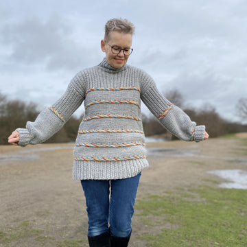 Colourful Braids Sweater
