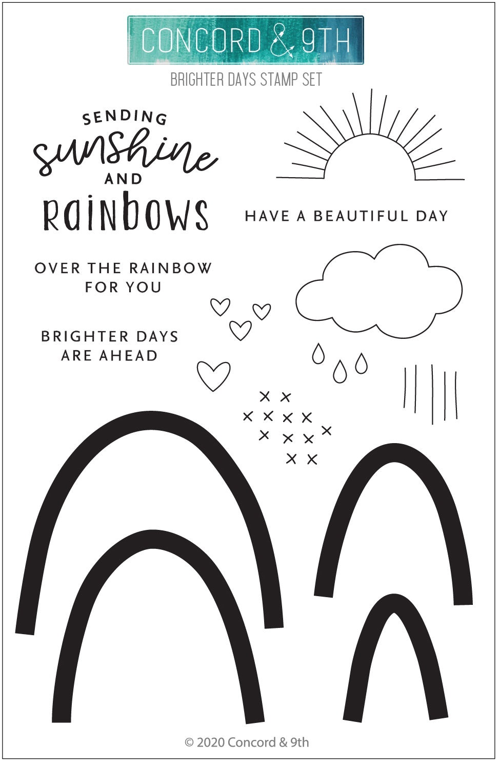 Concord & 9th Clear Stamps 4"X6" - Brighter Days