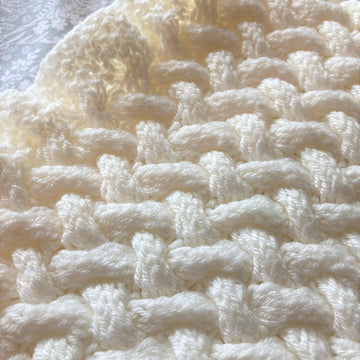 Wicker Basket-Weave Baby Blanket