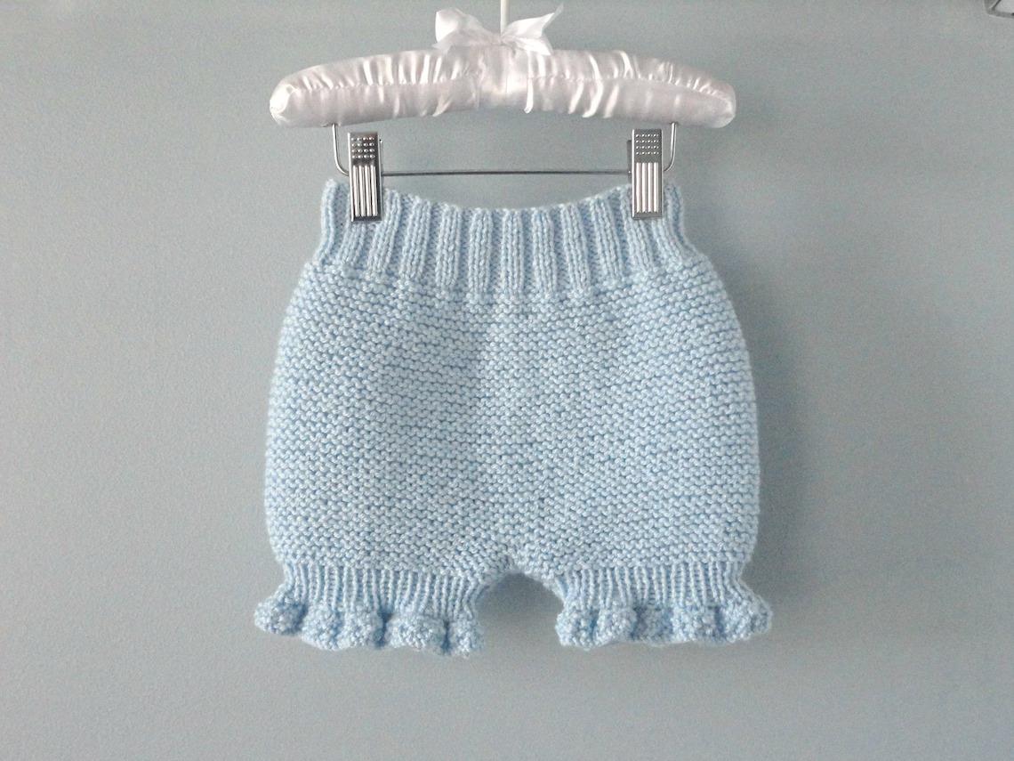Knitting PATTERN Diaper Cover Knitted Baby Bloomers Liliana