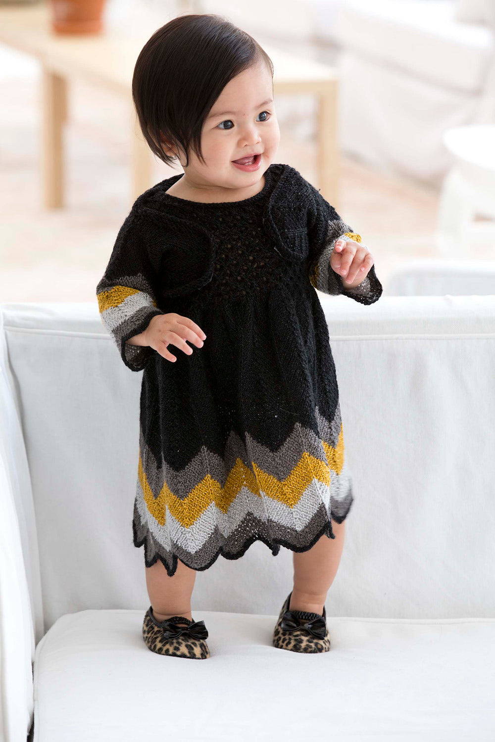 Party Dress And Shrug in Lion Brand Vanna's Glamour - L10684