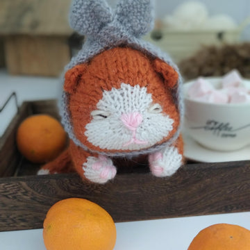 Sleepy Kitten Knitting Pattern | Scottish Fold Cat Toy PDF