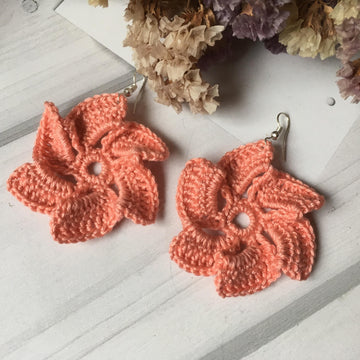 21. Spiral flower earrings