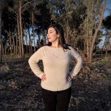 Fluffy Hearts Sweater