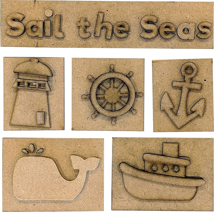 Foundations Decor Shadow Box Kit - Sail The Seas