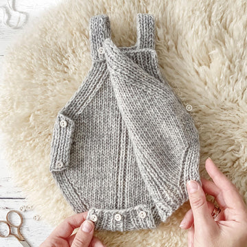 5 sizes - TWISTY Baby Knitted Romper Pattern