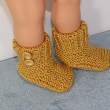 Toddler Chunky 2 Button Slipper Boots Circular