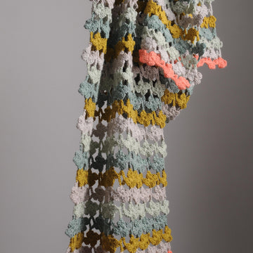 Crochet Flower Trellis Scarf