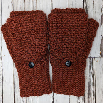 Moss Stitch Fingerless Gloves