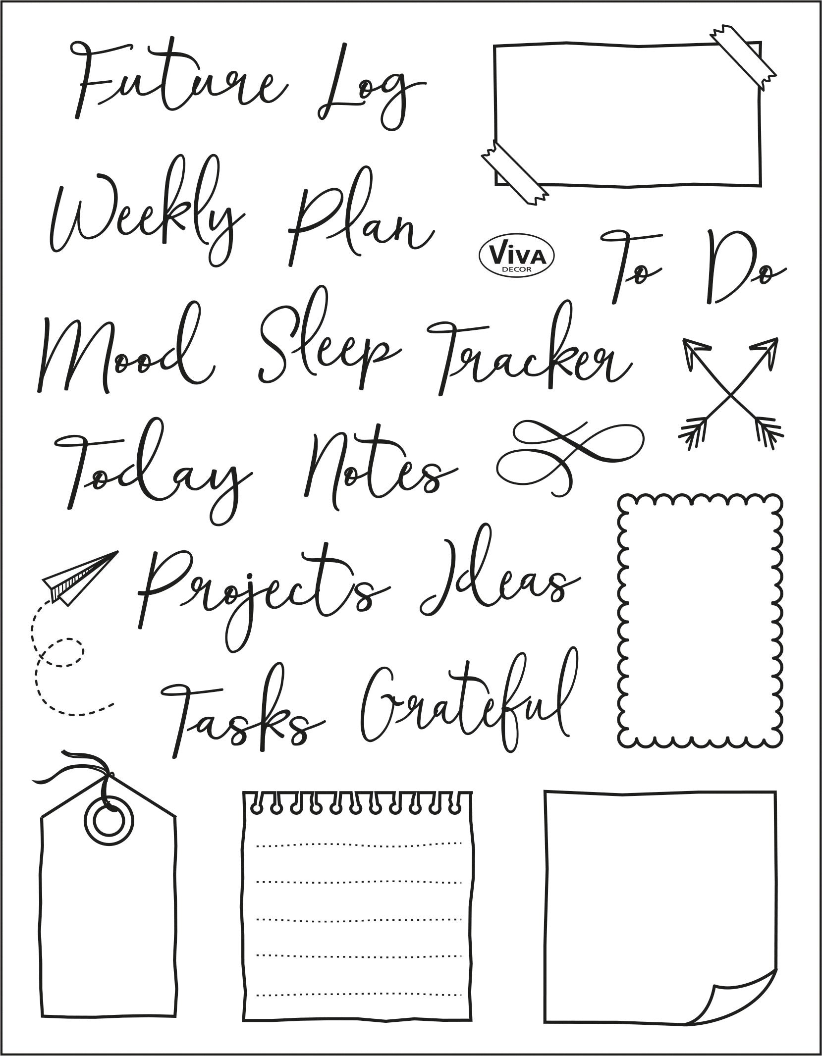 Viva Decor Clear Stamp Set 14cmX18cm - Notes, Tracker & Co.
