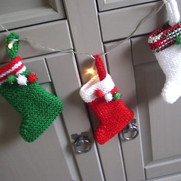 Pompom Christmas stocking cutlery holder chocolates & treats cover