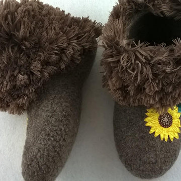 Ladies Bootie Felted Slipper