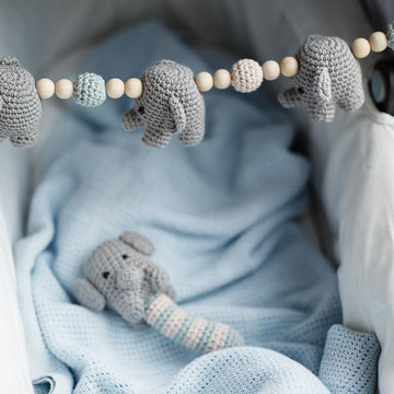 Ellen the Elephant Pram Chain and Rattle