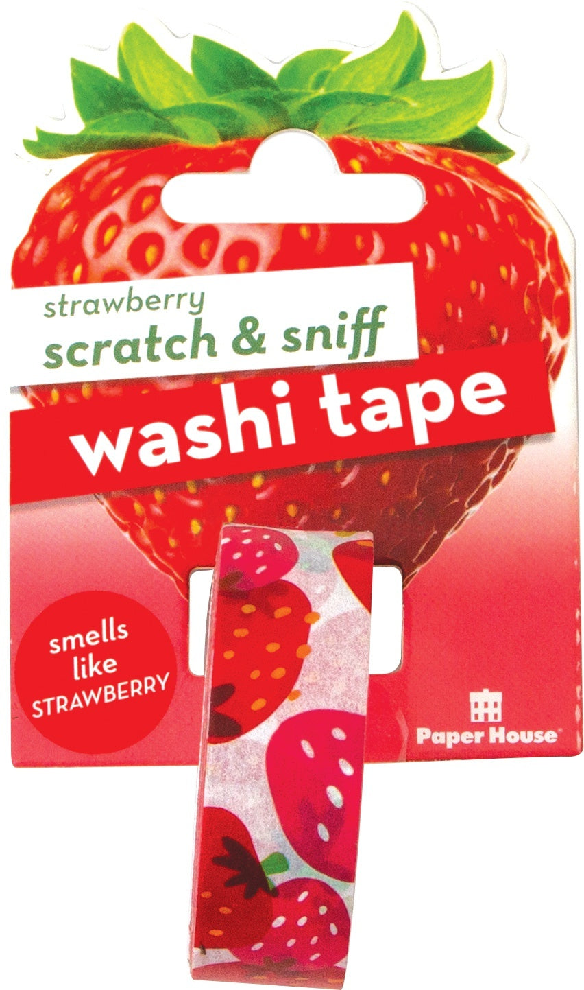 Paper House Scratch & Sniff Washi Tape - Strawberry, 15mmx8m