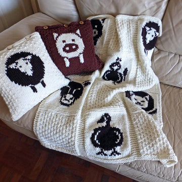 Pig and Sheep Cushion Covers