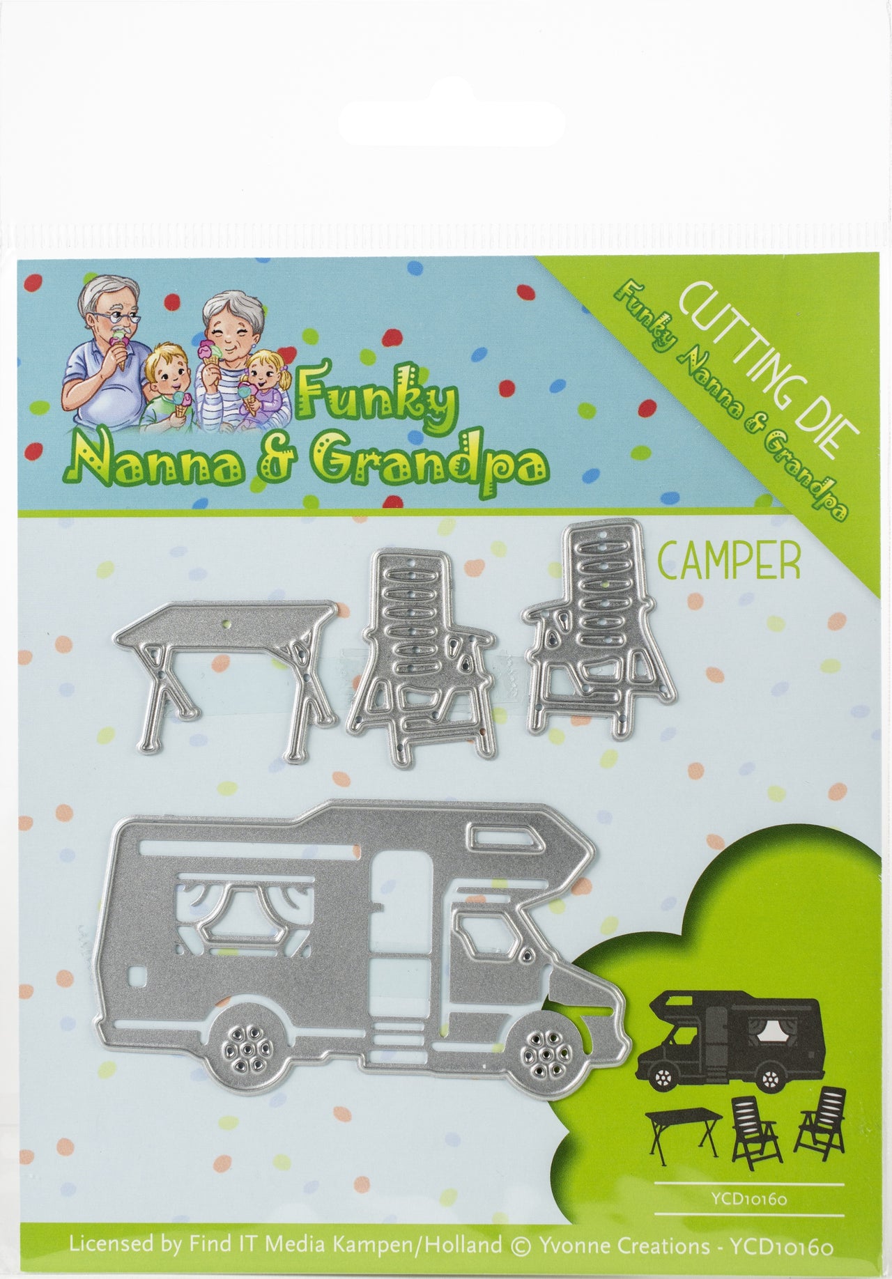 Find It Trading Yvonne Creations Die - Camper, Funky Nanna's