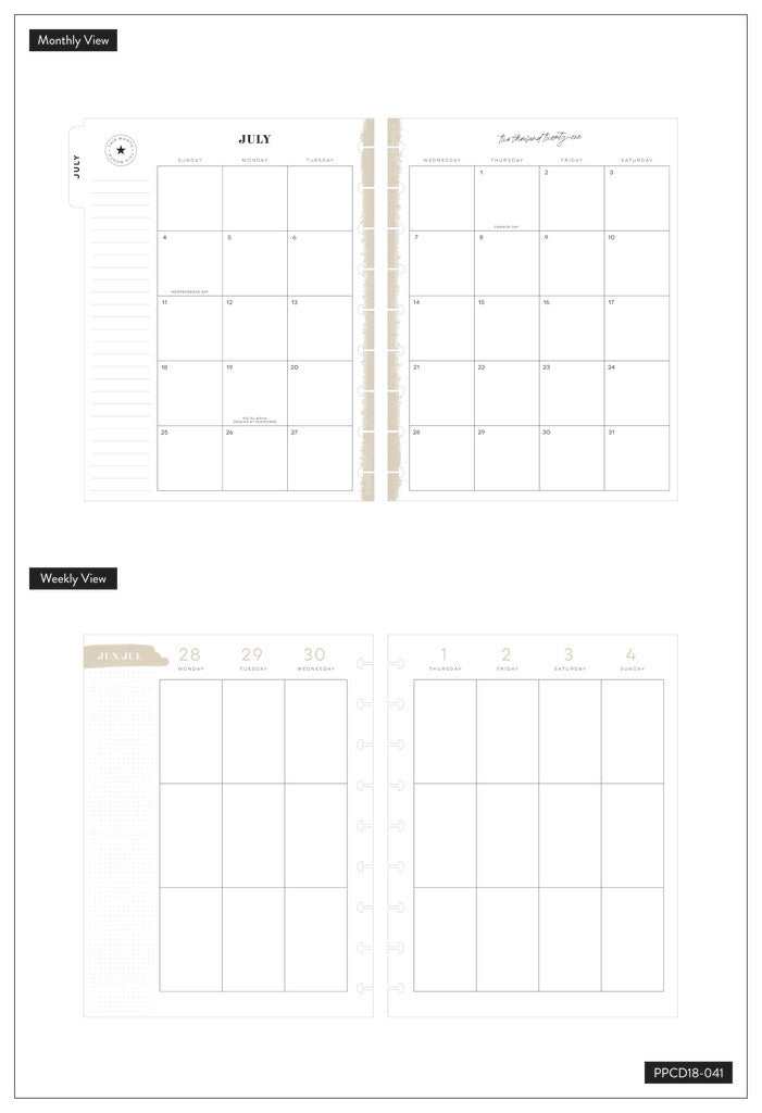 The Happy Planner Spring Garden Classic 18 Month Planner