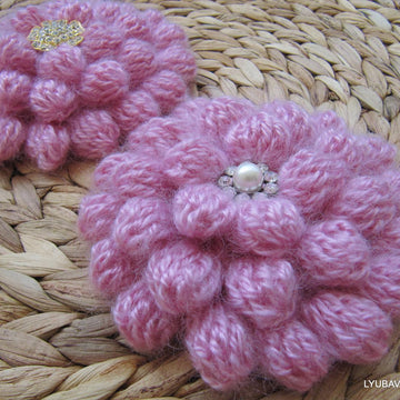 Crochet Cluster Stitch Brooch