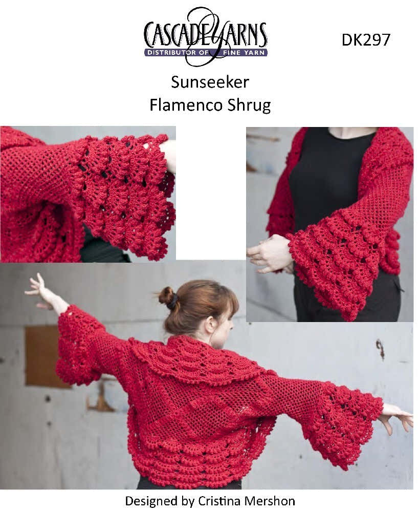 Flamenco Shrug in Cascade Sunseeker - DK297