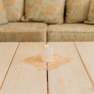 Knitted lace table topper "Cherry"